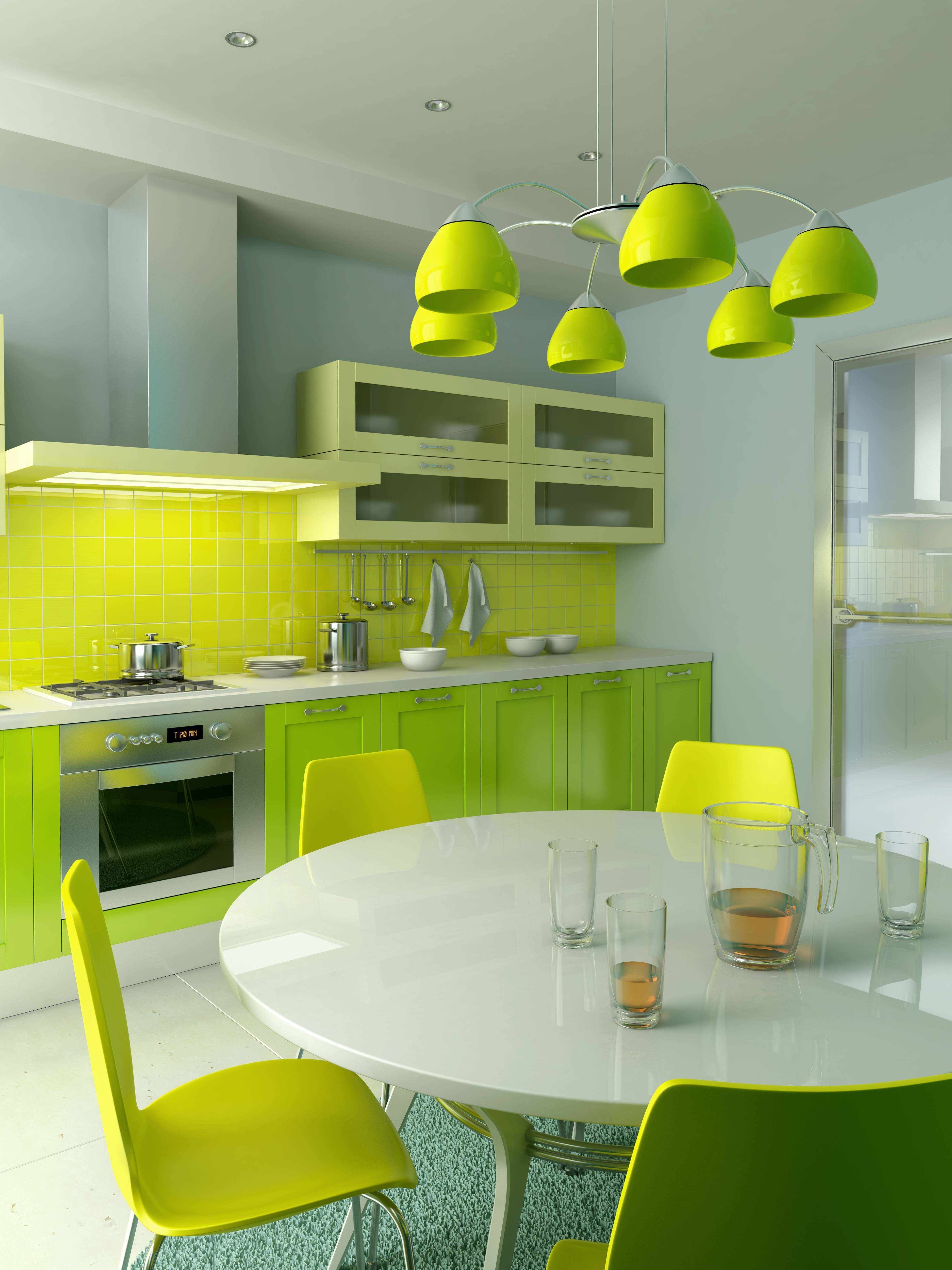сочетание цветов таблица в интерьере на кухне стены мебель