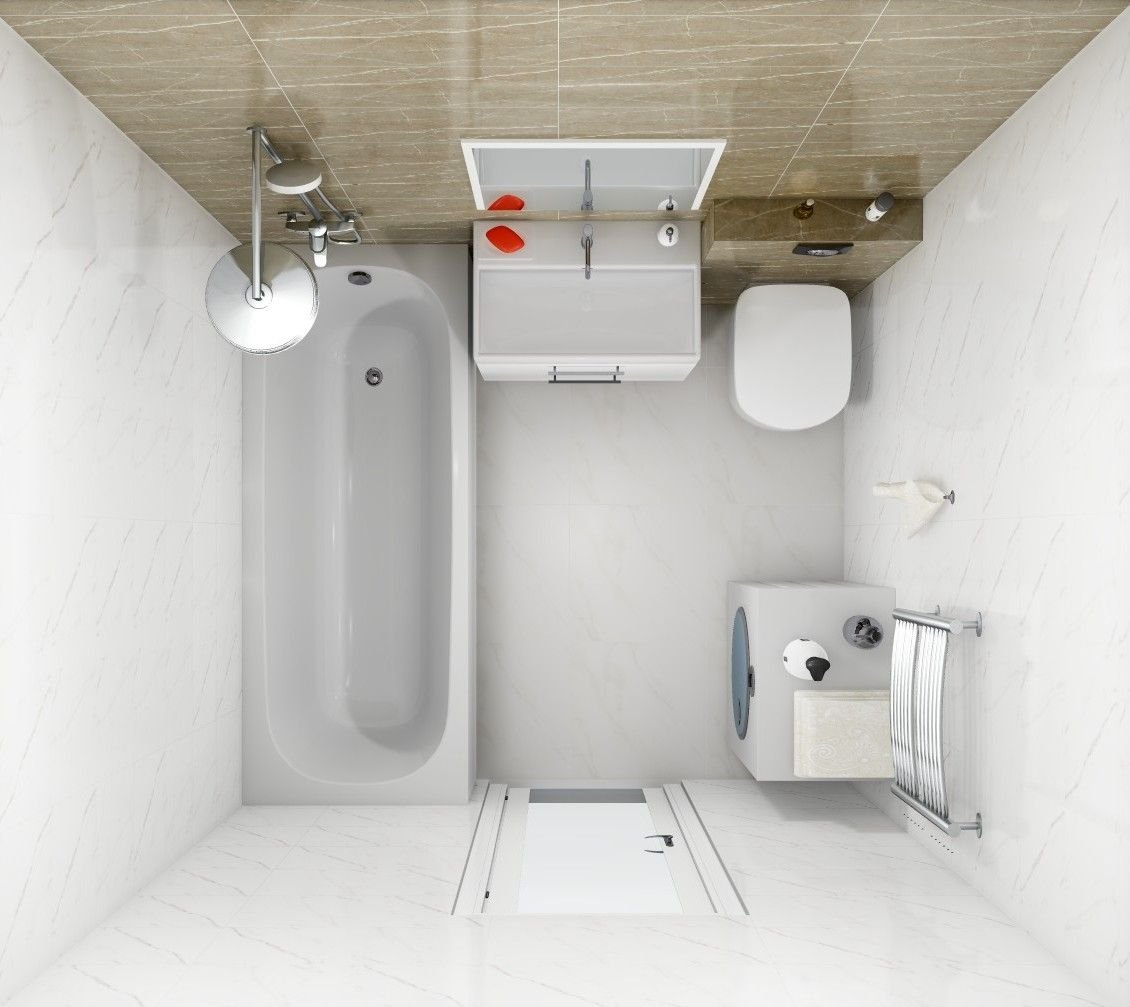 Дизайн ванной комнаты 5 кв м - идеи планировки +70 фото интерьера
