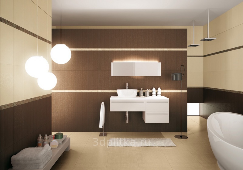 Дизайн коричневой ванной комнаты: фото и советы