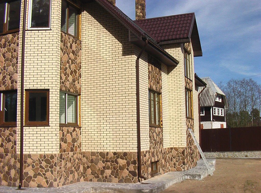 Облицовка фасада дома варианты фото