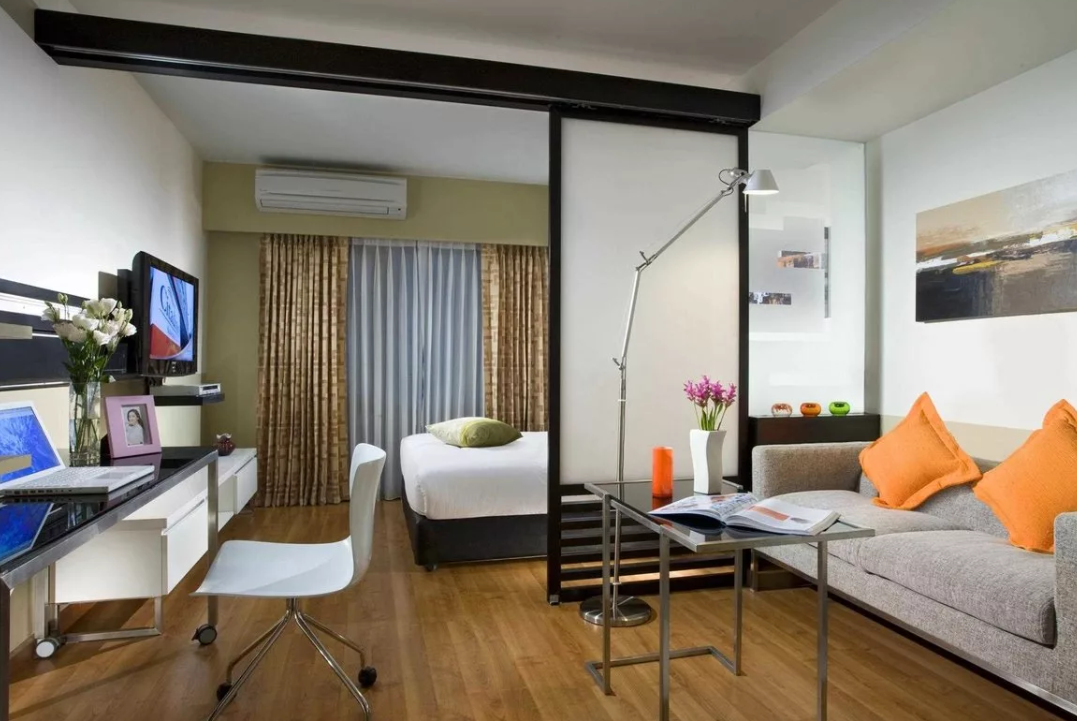 Зонирование комнаты на спальню и гостиную: 65 идей