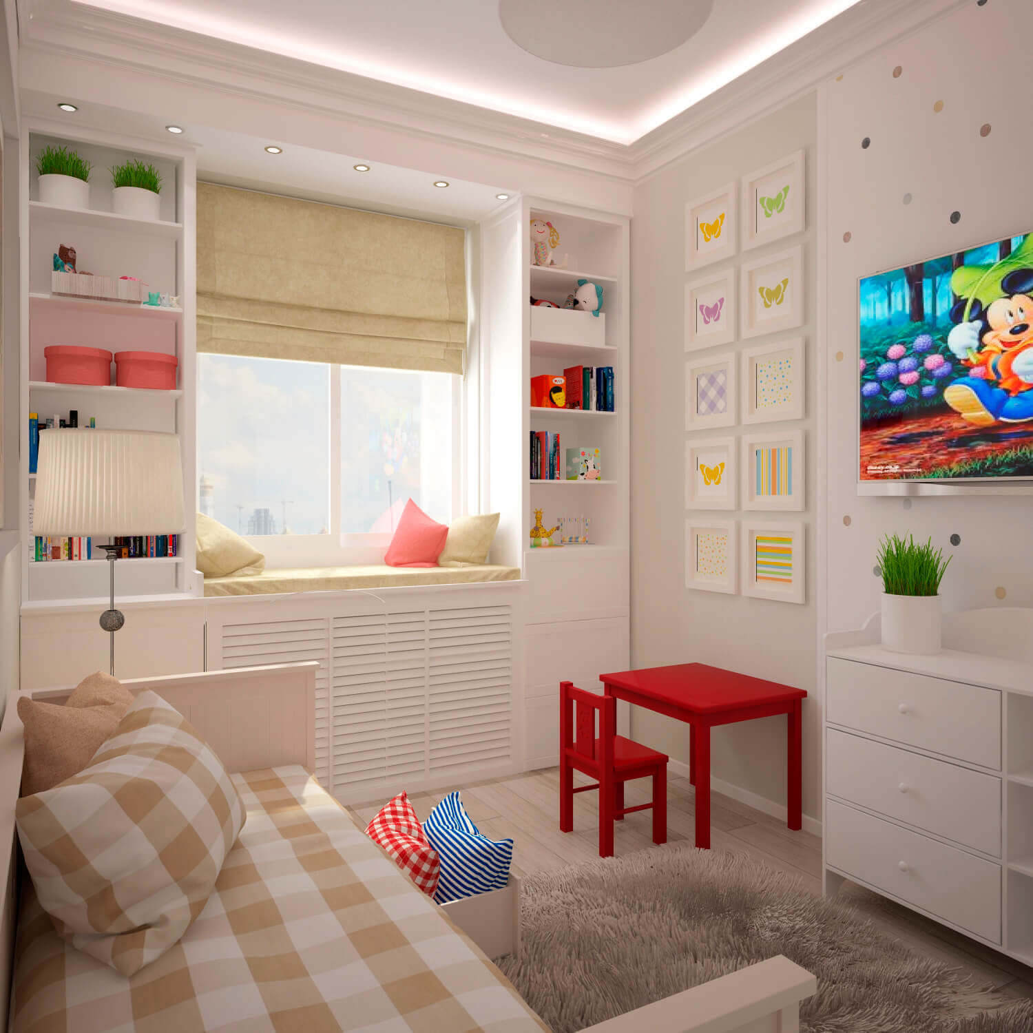 Детская комната 9 кв м интерьер