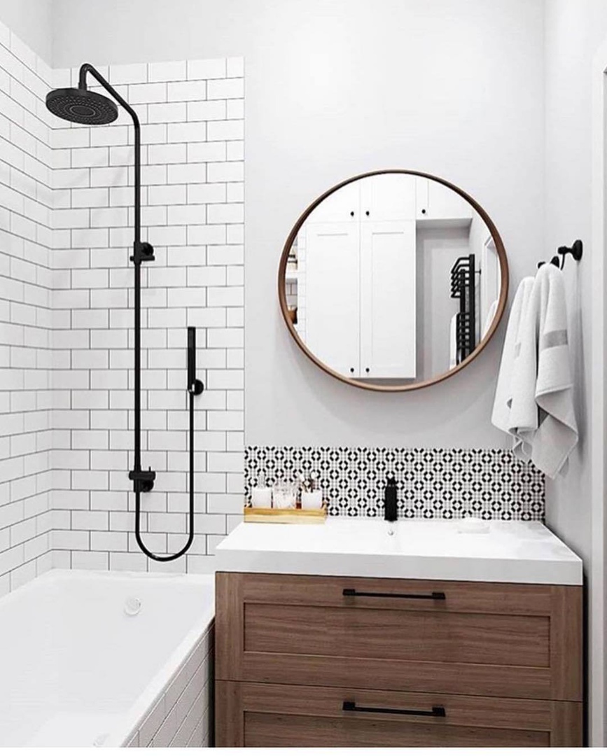 скандинавский дизайн ванной комнаты фото