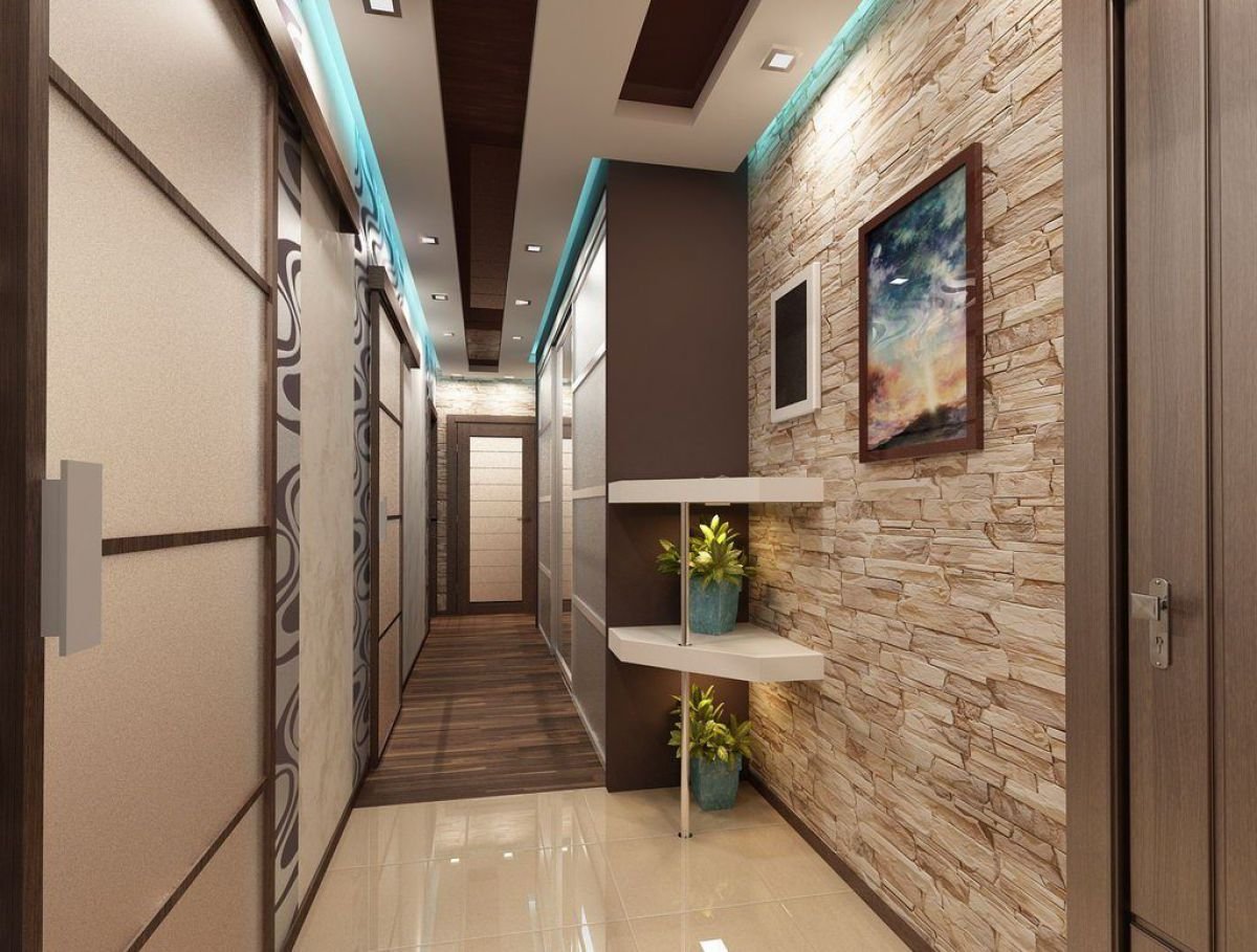 Дизайн узкого и длинного коридора