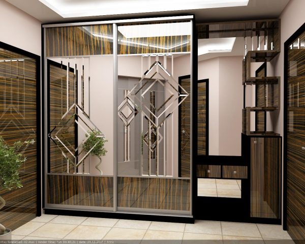 Встроенный шкаф купе в прихожую и коридор: современный дизайн, красивые и вместительные модели с зеркалом
 - 36 фото
