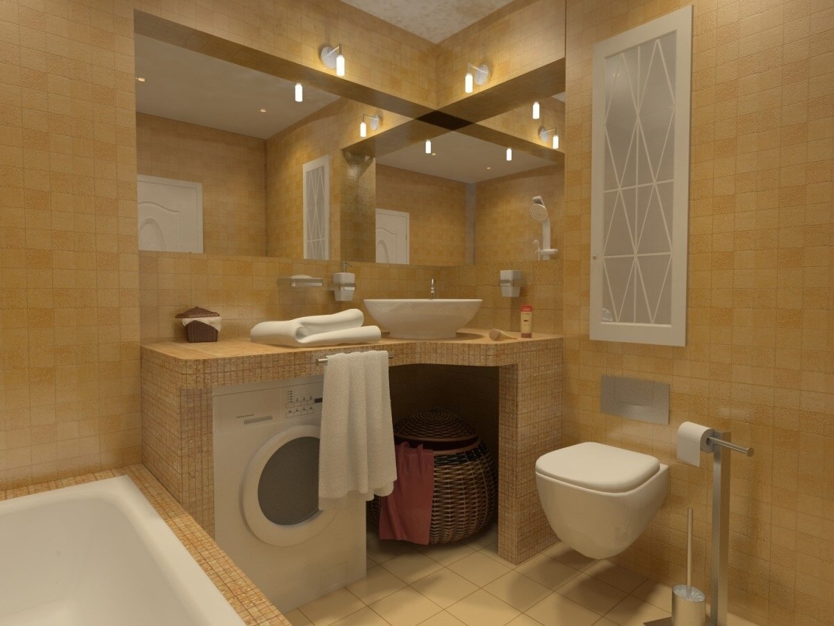 Дизайн ванной комнаты с туалетом - идеи совмещённых вариантов интерьера и обзор лучших проектов (135 фото)