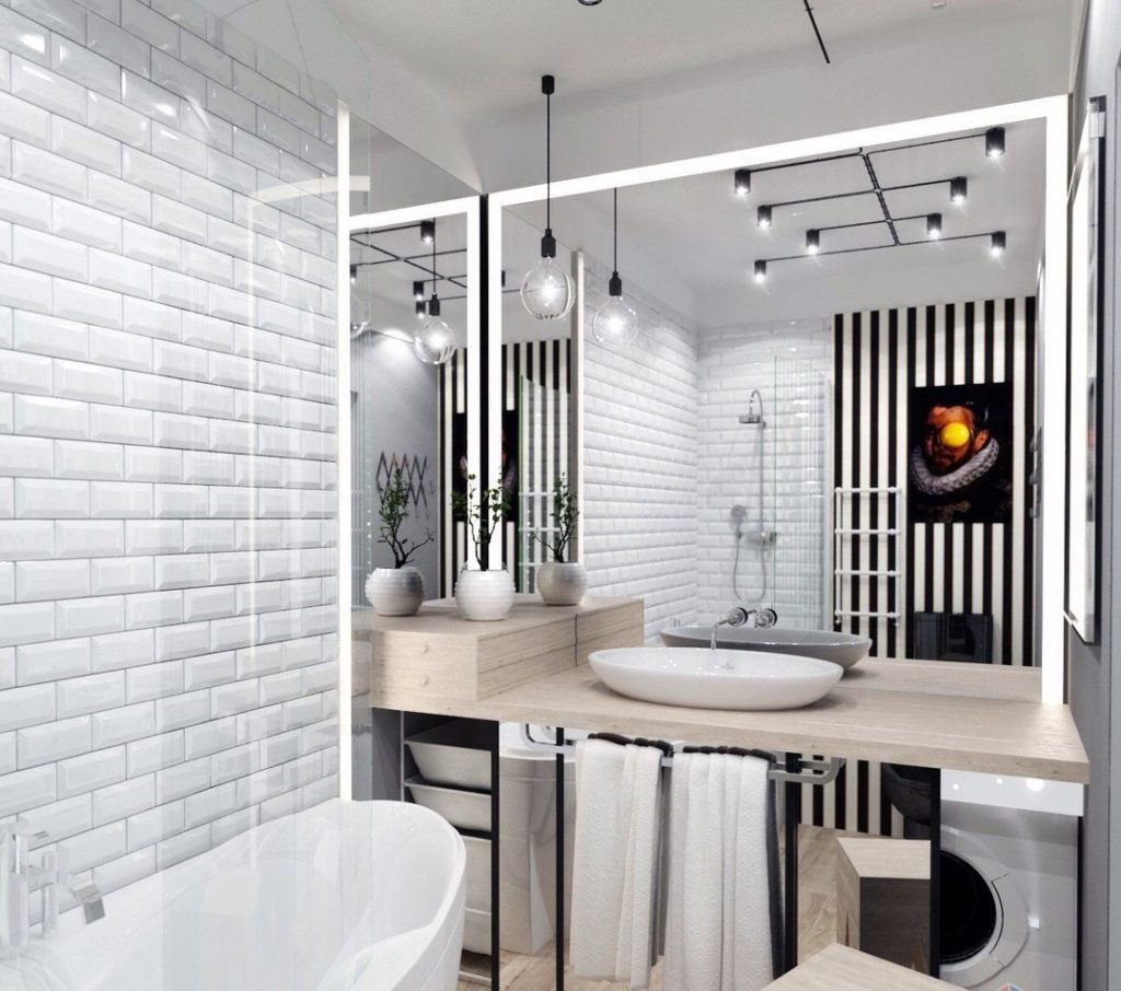 Ванная в стиле лофт – стильный дизайн со вкусом! 65 фото дизайна.