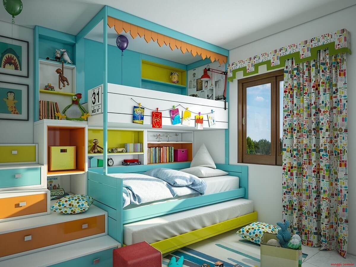 Дизайн детской комнаты для двоих детей — идеи обустройства