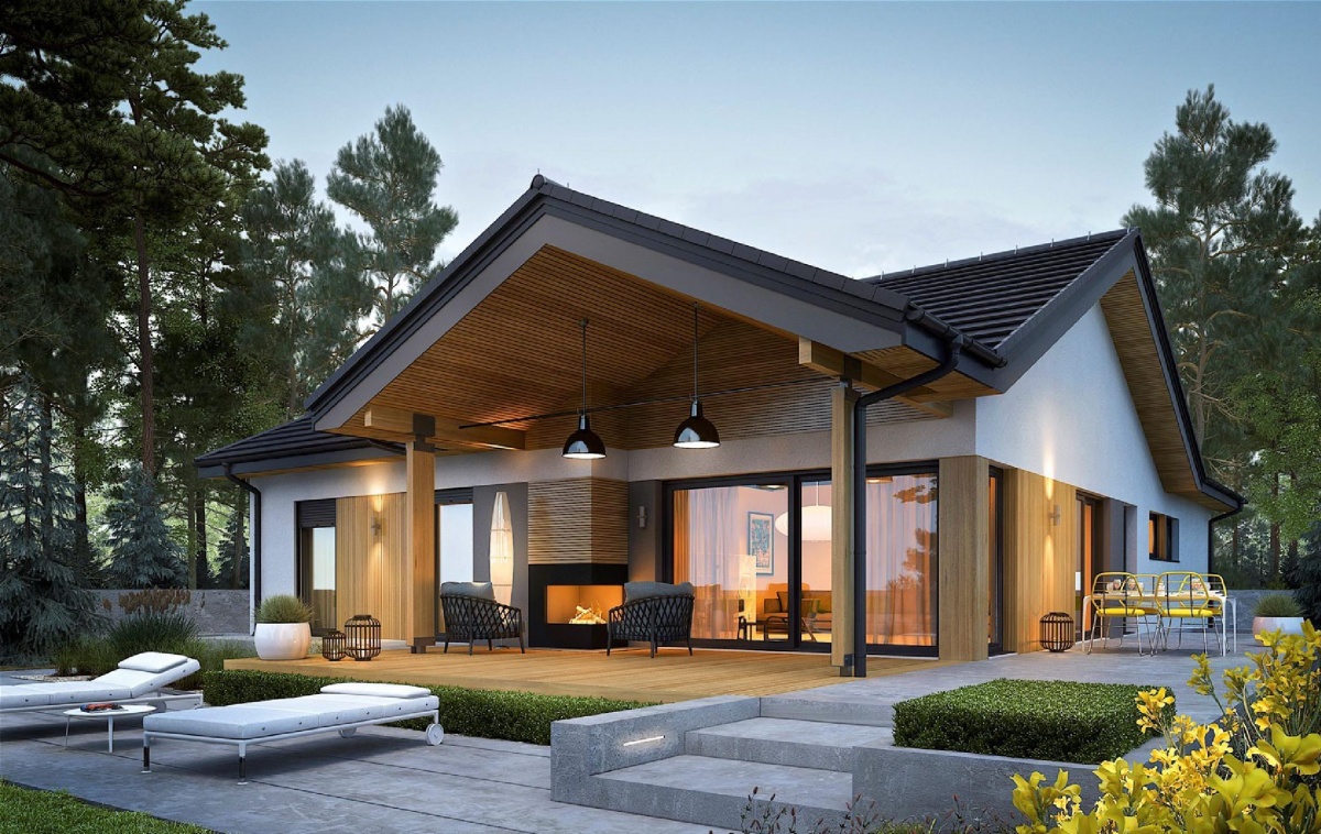 Дизайн проект дома с панорамными окнами