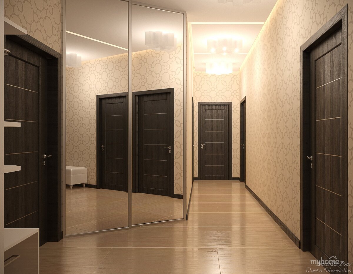 Темные двери в интерьере реальной квартиры на фото