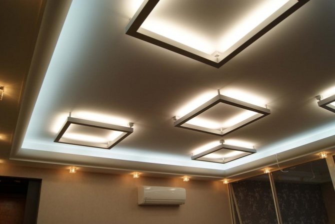 Потолки с подсветкой светодиодной: комфортно и экономно