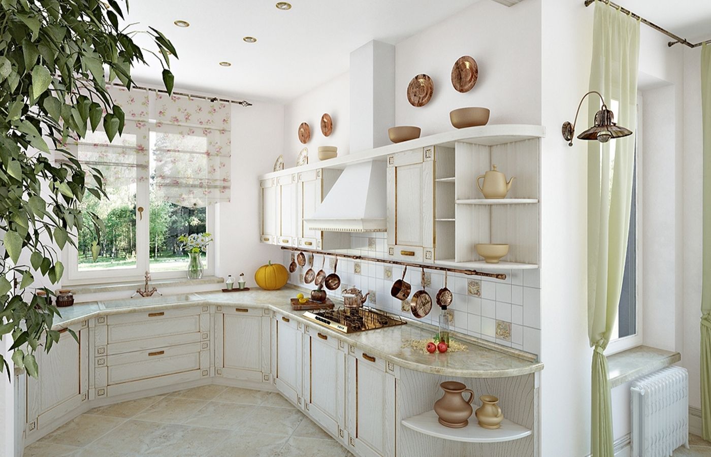 Кухня в стиле прованс (60 фото) - идеи оформления интерьера