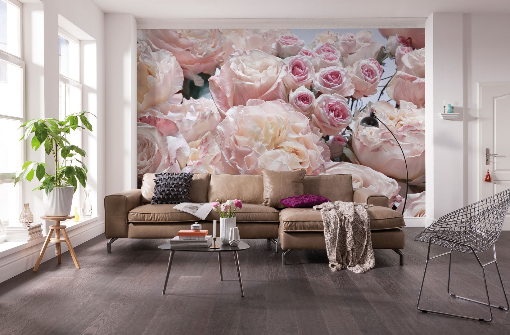 Фотообои с розами в интерьере +30 фото примеров декора стен