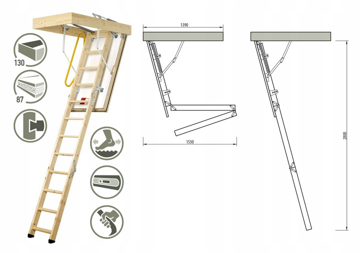 Лестница раскладная на чердак своими руками пошаговая инструкция для самостоятельного изготовления складной чердачной лестницы с люком