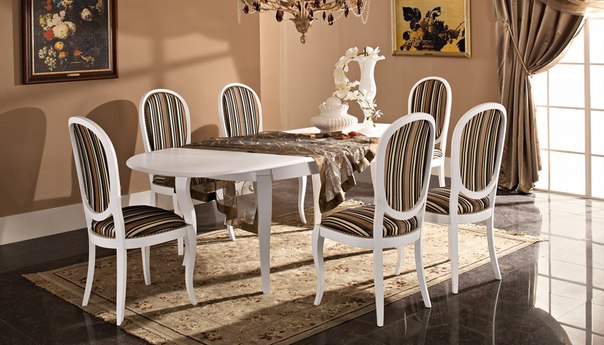 Принципы выбора дизайна столов и стульев в интерьер гостиных комнат