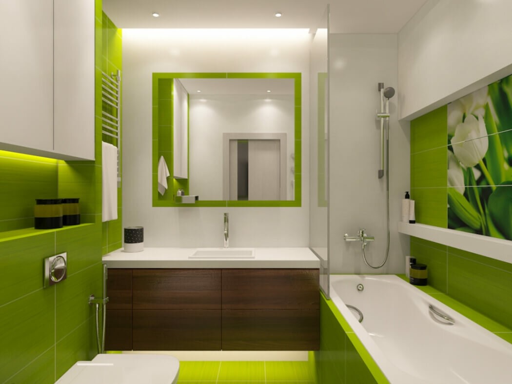 Ванная комната дизайн фото 4. Интерьер ванны 3 кв.м. Ванна 4кв м совмещенная в стиле Модерн. Ванна 3-4 кв м. Ванная в зеленых тонах.