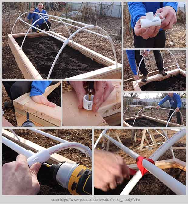 Как построить теплицу из пластиковых труб своими руками — пошаговая инструкция с фото, видео и чертежами