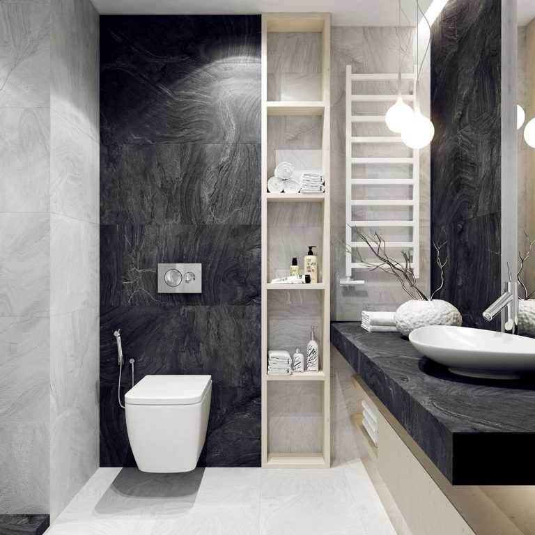Дизайн ванной комнаты 3-5 кв м: планировка совмещенного санузла со стиральной машиной и туалетом  - 33 фото
