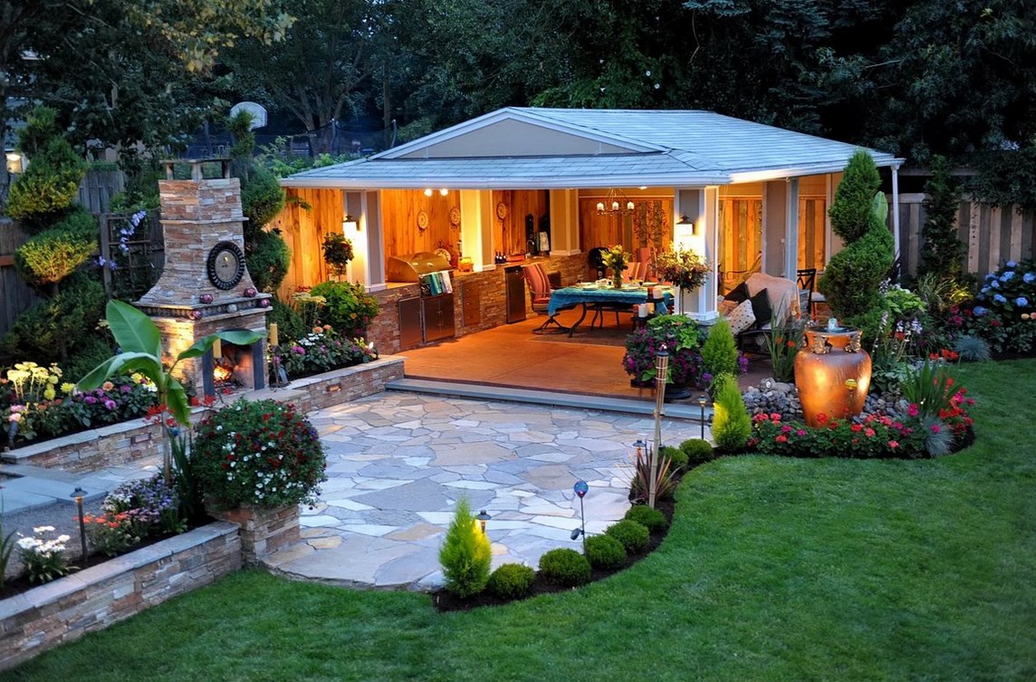 Ландшафтный дизайн двора в частном доме. 50 вдохновляющих фото