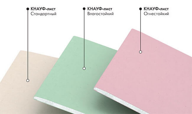 Строительные материалы компании Кнауф: 3 вида гипсокартона