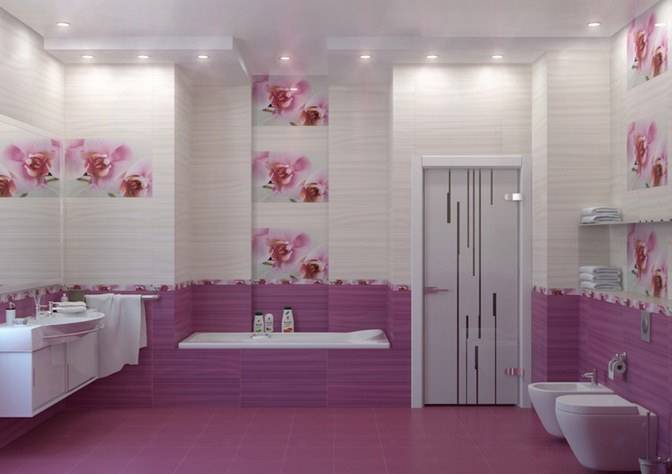 Дизайн плитки в ванной комнате — фото и видео обзор