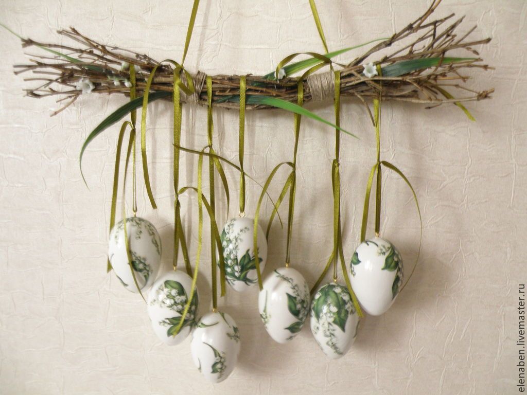 Пасхальный декор — идеи оформления яиц, венка и интерьера 70 фото
