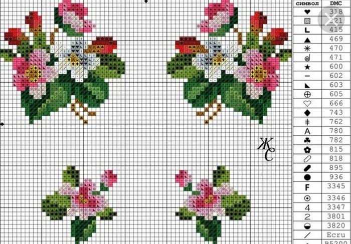 Вышивка цветы схемы для начинающих: идеи с 110 + фото