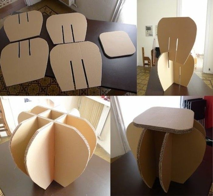 Мебель из картона своими руками + фото с пошаговой инструкцией