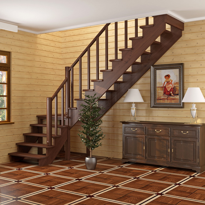 Деревянные лестницы на второй этаж в частном доме: проекты и фото образцов