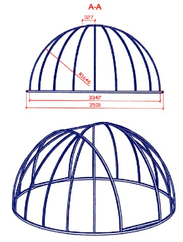 Чертеж круглая крыша - 85 фото