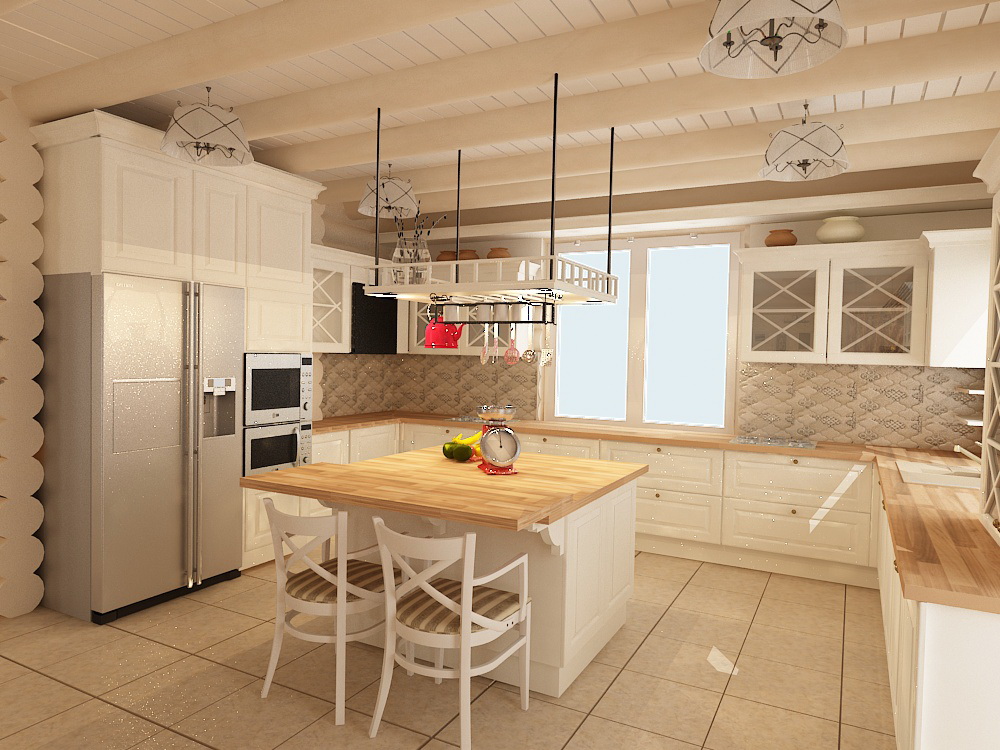 Интерьер дома из клееного бруса внутри: дизайн гостинной, кухни, спальни и других помещений в доме