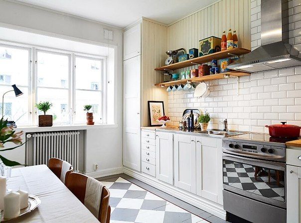 Кухня в скандинавском стиле - белый кухонный гарнитур в интерьере кухни гостиной, кухня в стиле сканди.кухня — вкус комфорта