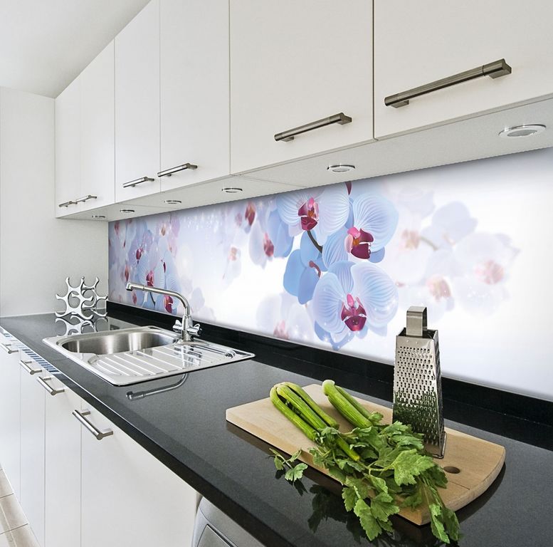 Фартук для кухни из стекла - 115 фото реальных примеров использования стеклянных фартуков в дизайне интерьера кухни