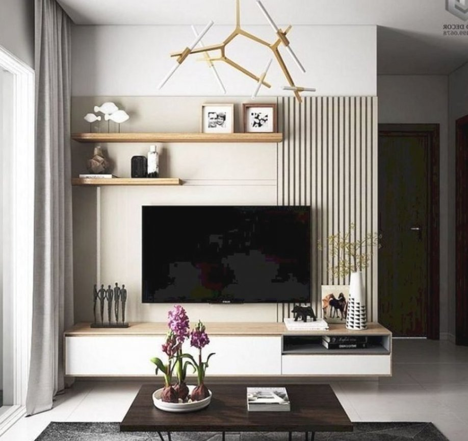 Оформление зоны телевизора в гостиной фото в современном стиле дизайн