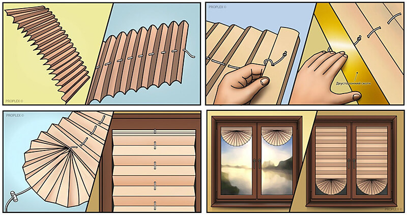 Как сделать шторы для окон из бумаги своими руками