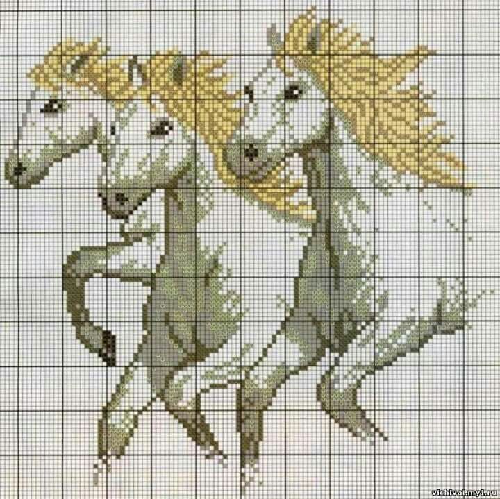 Вышивка крестом лошадей: схемы вышивки крестом бесплатно - сайт о рукоделии
