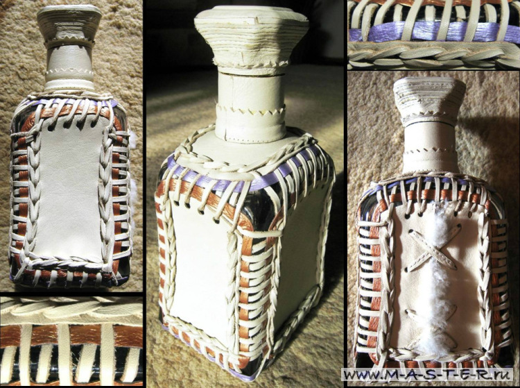 Декор бутылок шпагатом своими руками - инструкция и 54 фото