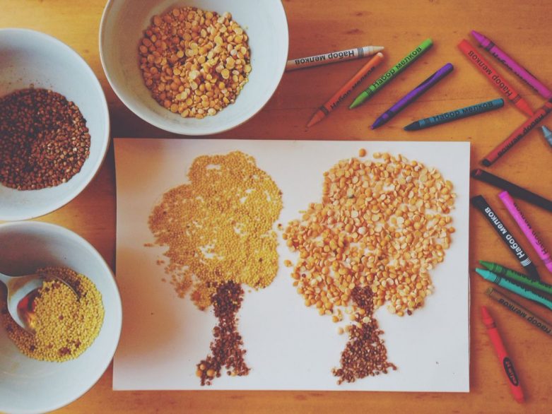 Поделки из круп и семян для детей – просто и быстро своими руками
