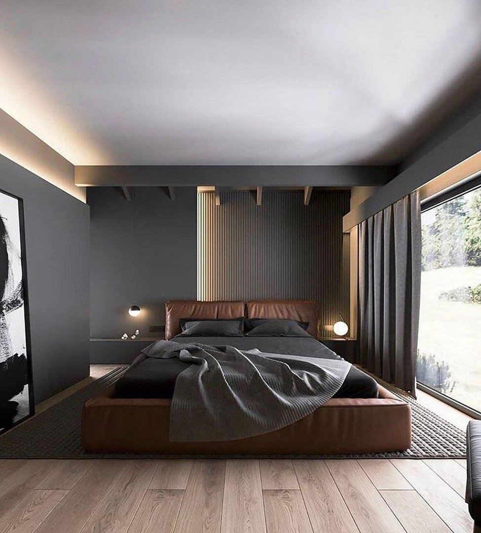 30 стильных мужских спален от лучших дизайнеров мира