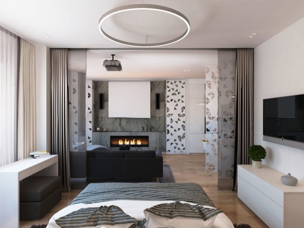 Гостиная, совмещенная со спальней: 120 фото красивых идей зонирования и удачных примеров дизайнаварианты планировки и дизайна