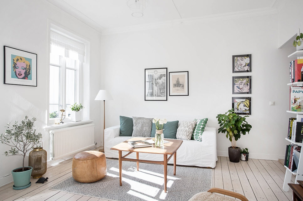 Скандинавский стиль в гостиной — идеи для дизайна