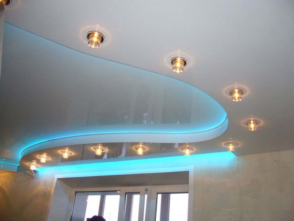 Как сделать двухуровневый потолок из гипсокартона с подсветкой