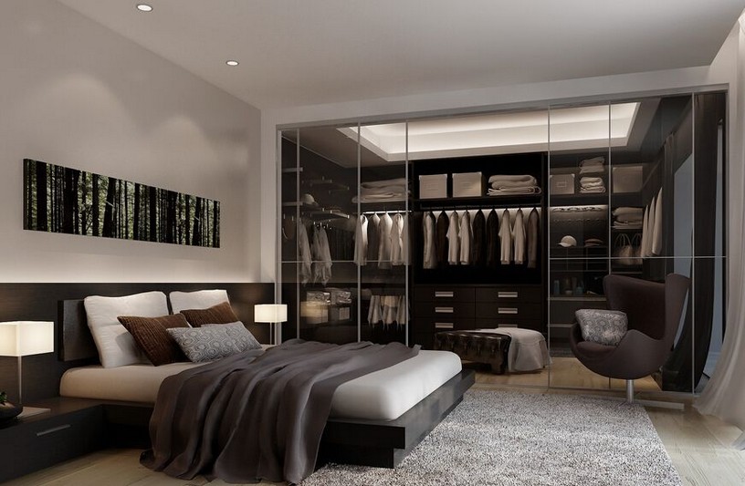 Гардеробная в спальне - 100 фото функционального дизайна. советы как выполнить зонирование в спальне