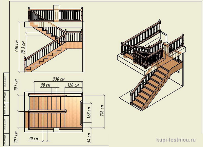 3d расчет металлической лестницы с поворотом 180 градусов - онлайн калькулятор | perpendicular.pro