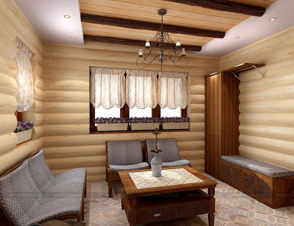 Комната отдыха в бане: освещение в сауне на даче, дизайн интерьера в современном стиле, отделка потолка своими руками, обустройство камина