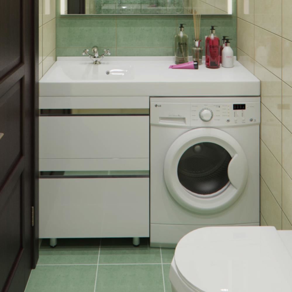 Как встроить стиральную машину в шкаф на кухне или ванной