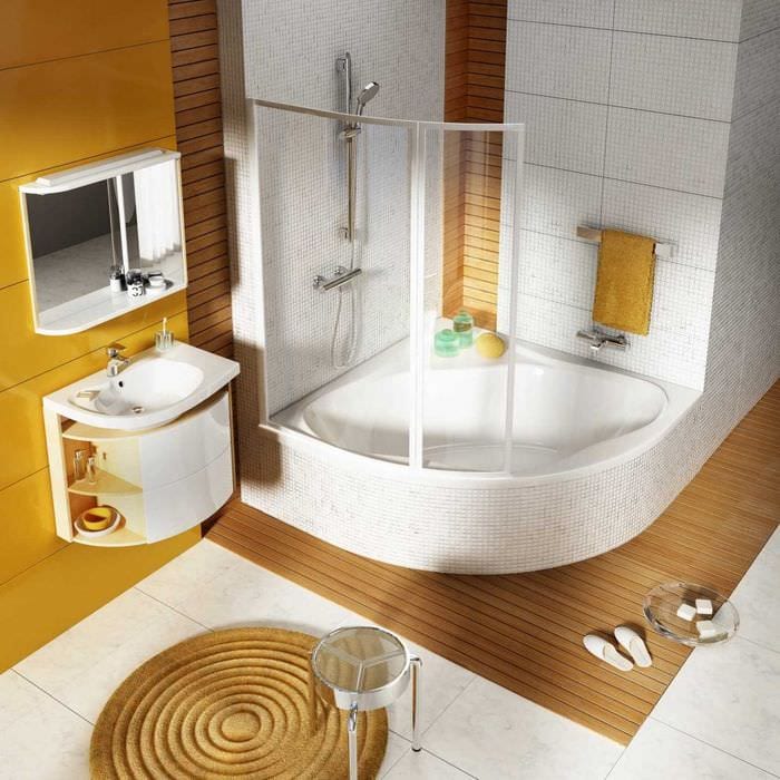 Угловая ванная комната маленьких размеров - 75 фото идей дизайна!