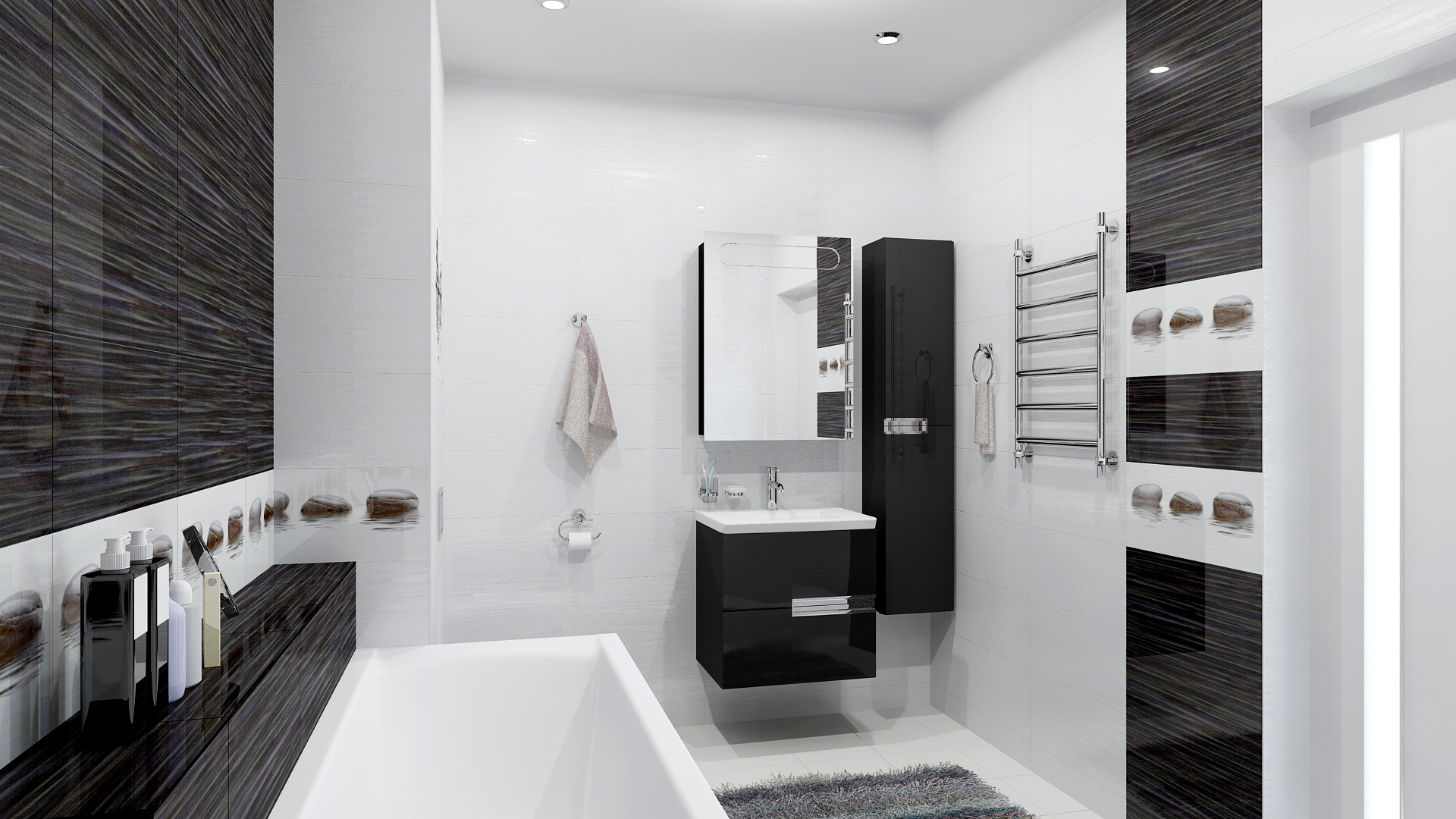 Ванная комната в стиле минимализм: два в одном – роскошь и скромность