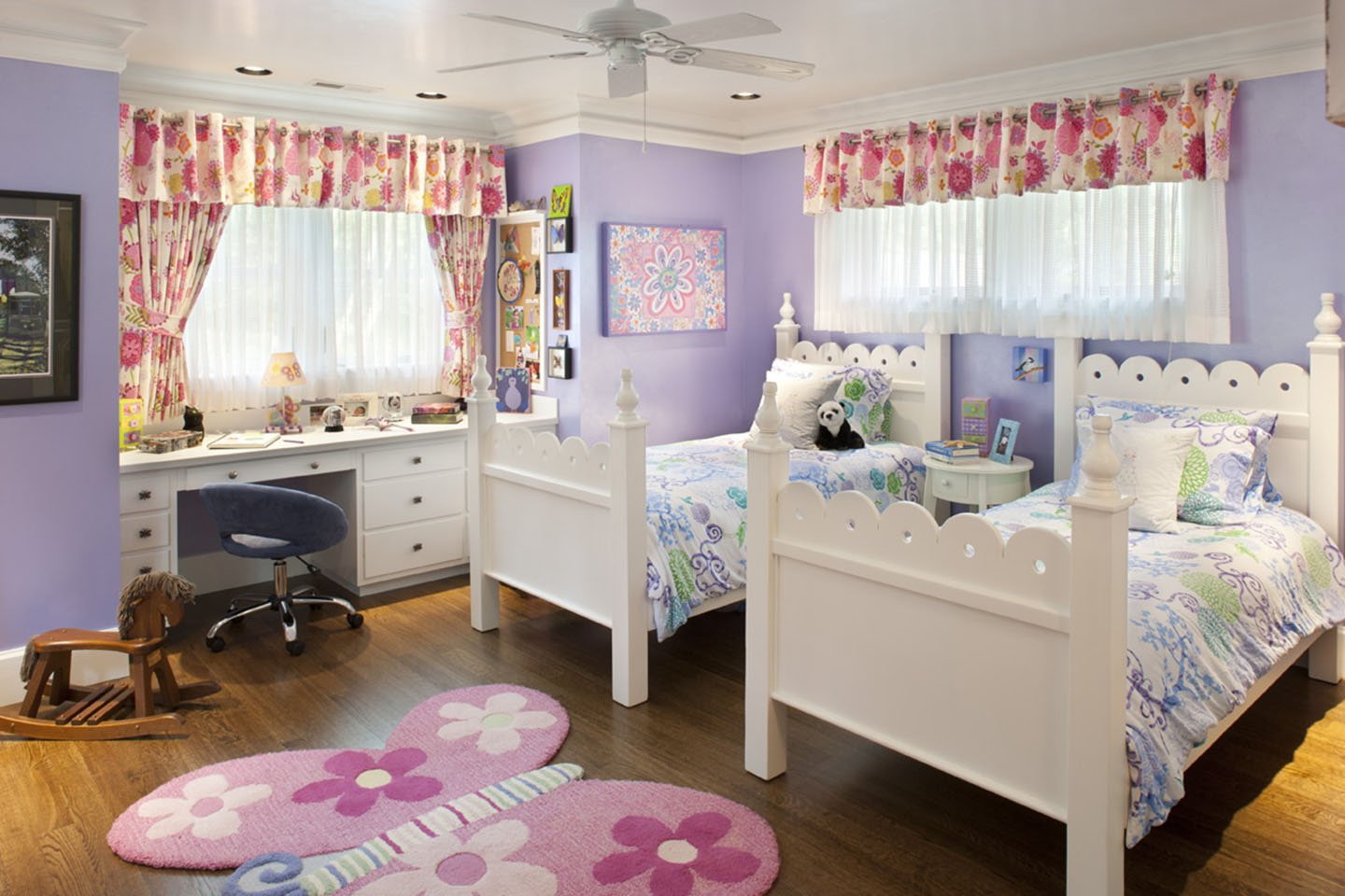 Дизайн детской комнаты для двух девочек: особенности оформления интерьера