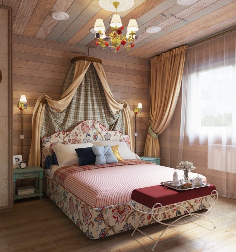 Спальня в стиле кантри: 100 лучших идей и новинок дизайна на фото